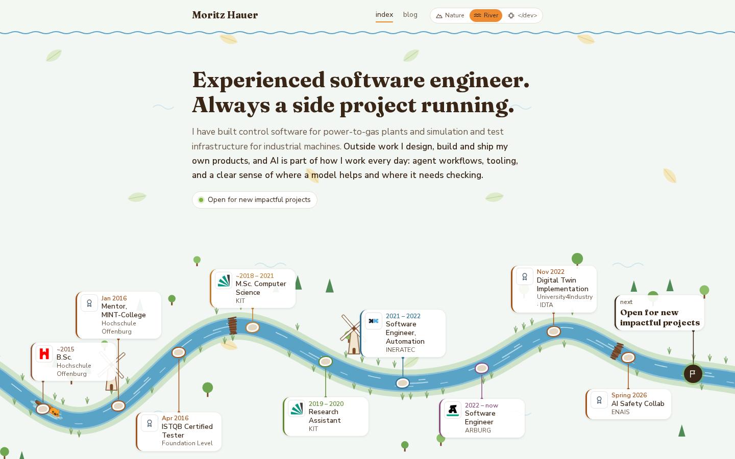 Screenshot of moritzhauer.github.io