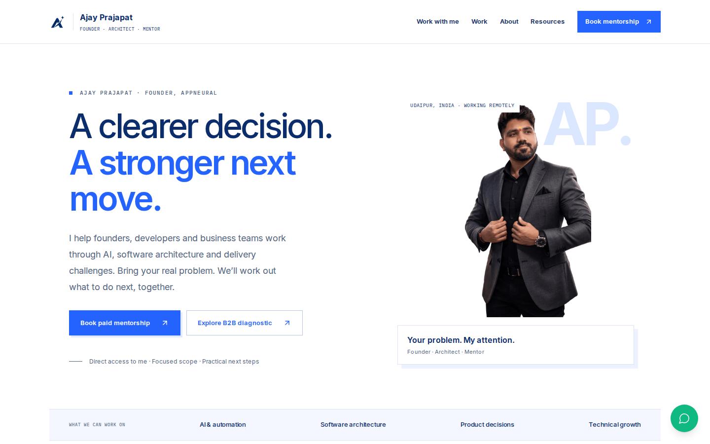 Screenshot of ajayprajapat.com