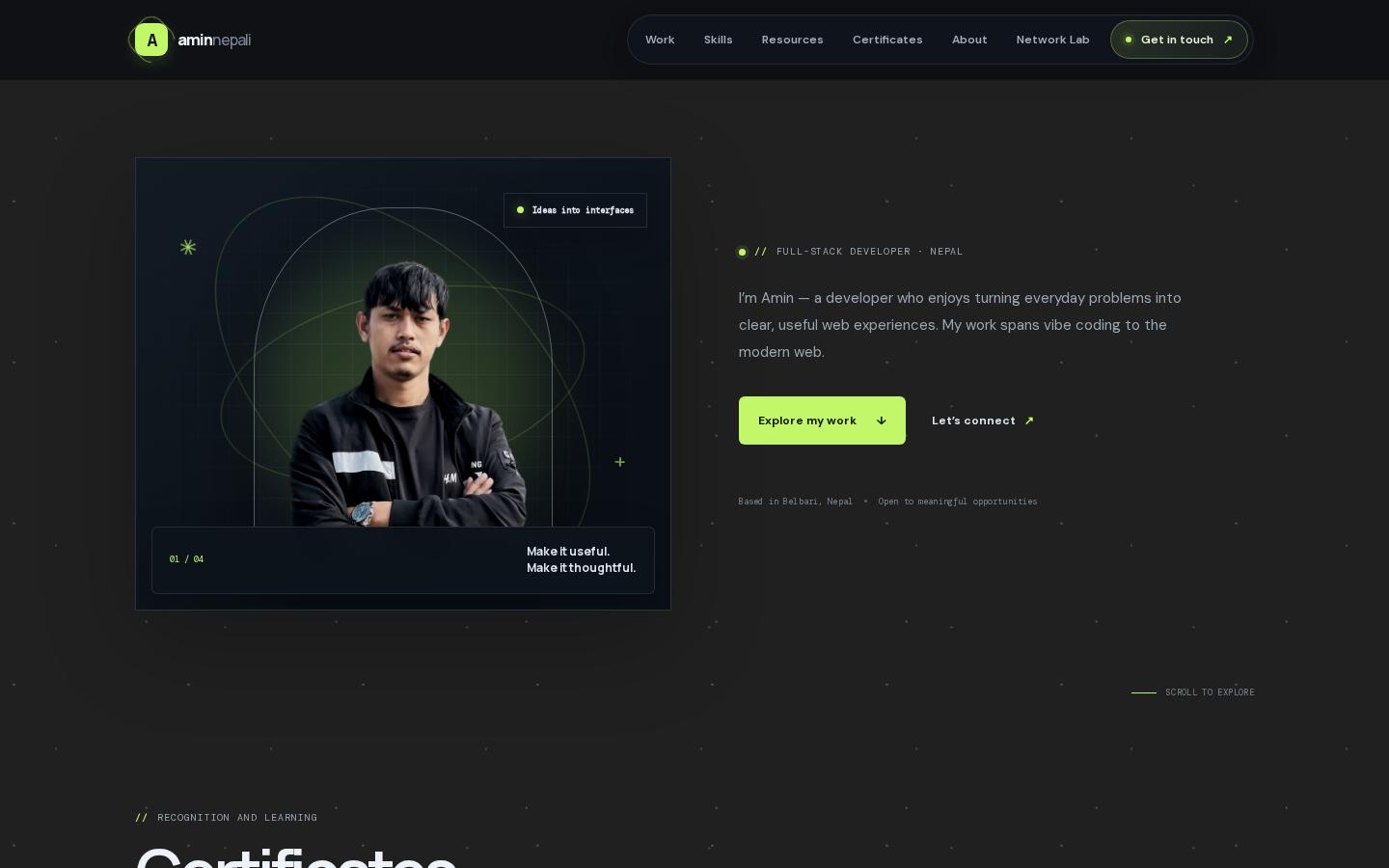 Screenshot of aminnepali.com.np
