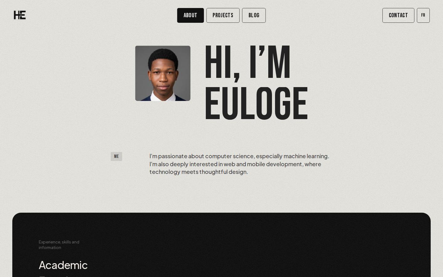 Screenshot of euloge.me
