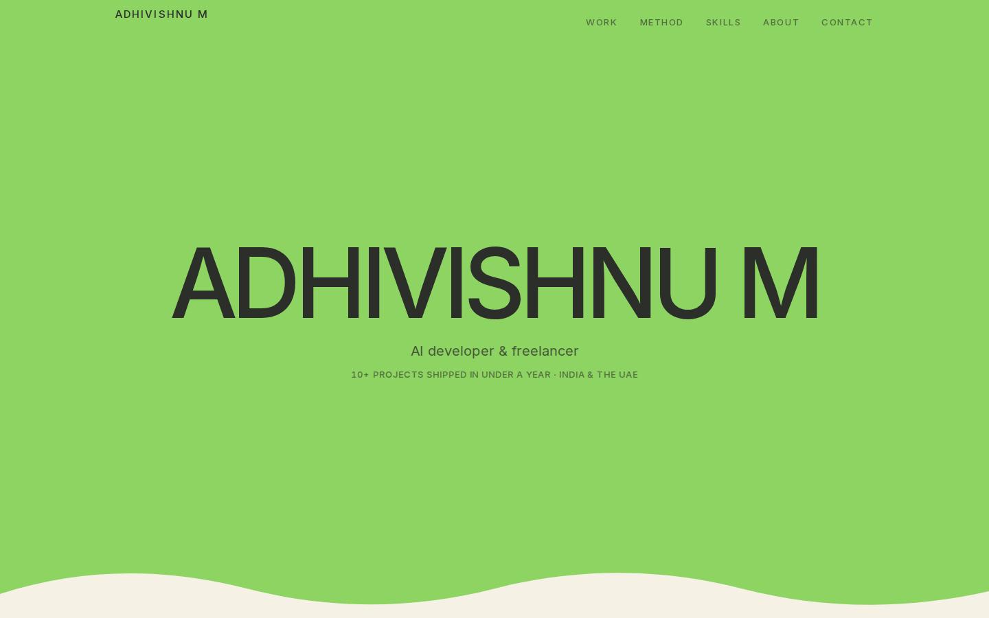 Screenshot of adhivishnuportfolio.web.app
