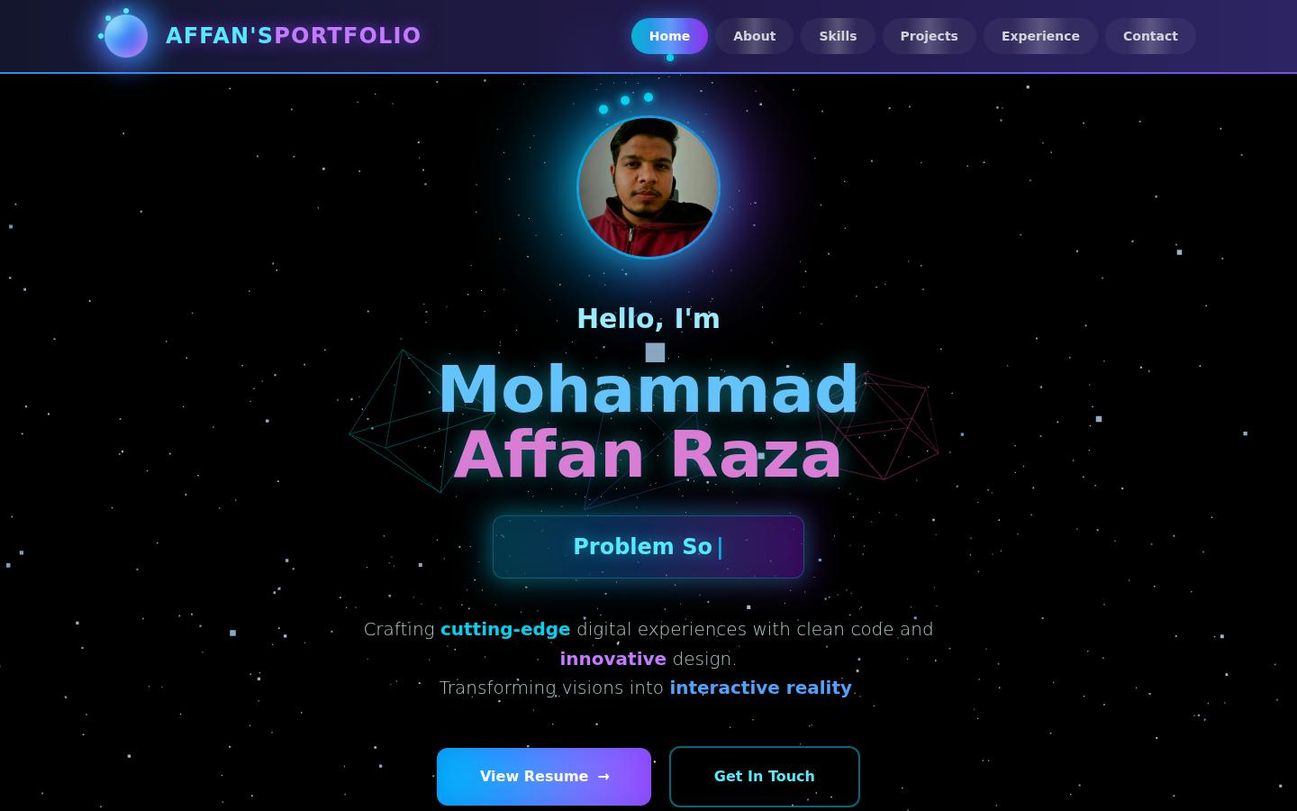 Screenshot of affan-portfolio-kappa.vercel.app