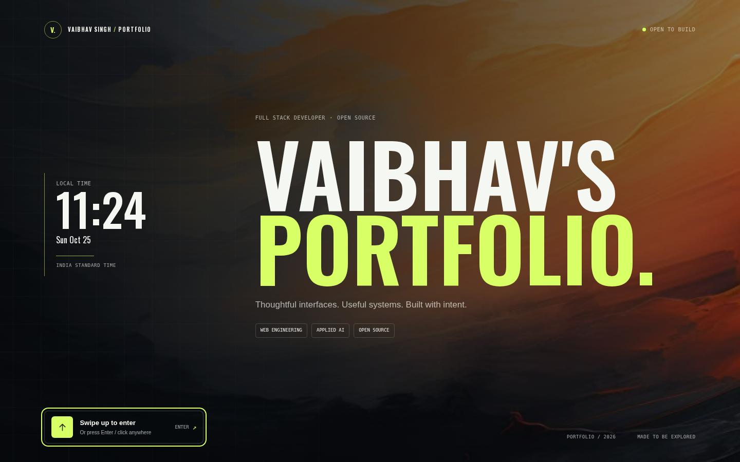 Screenshot of vaibhavspace.tech