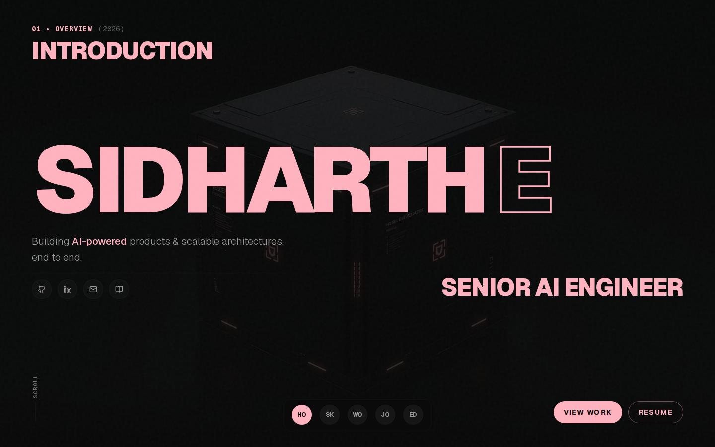 Screenshot of sidharthe.dev