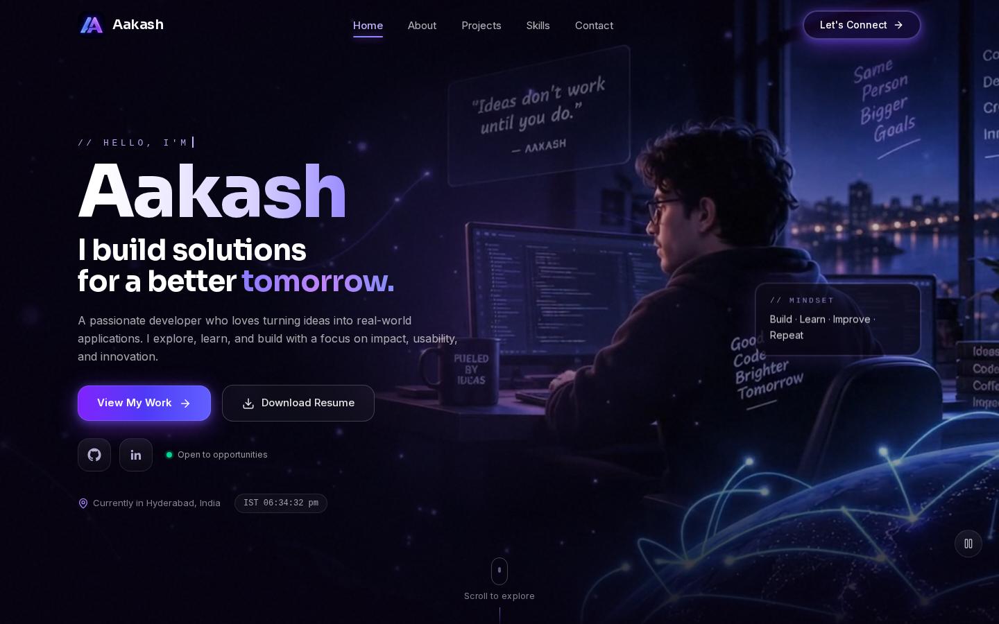 Screenshot of aakashgugilla.is-a.dev