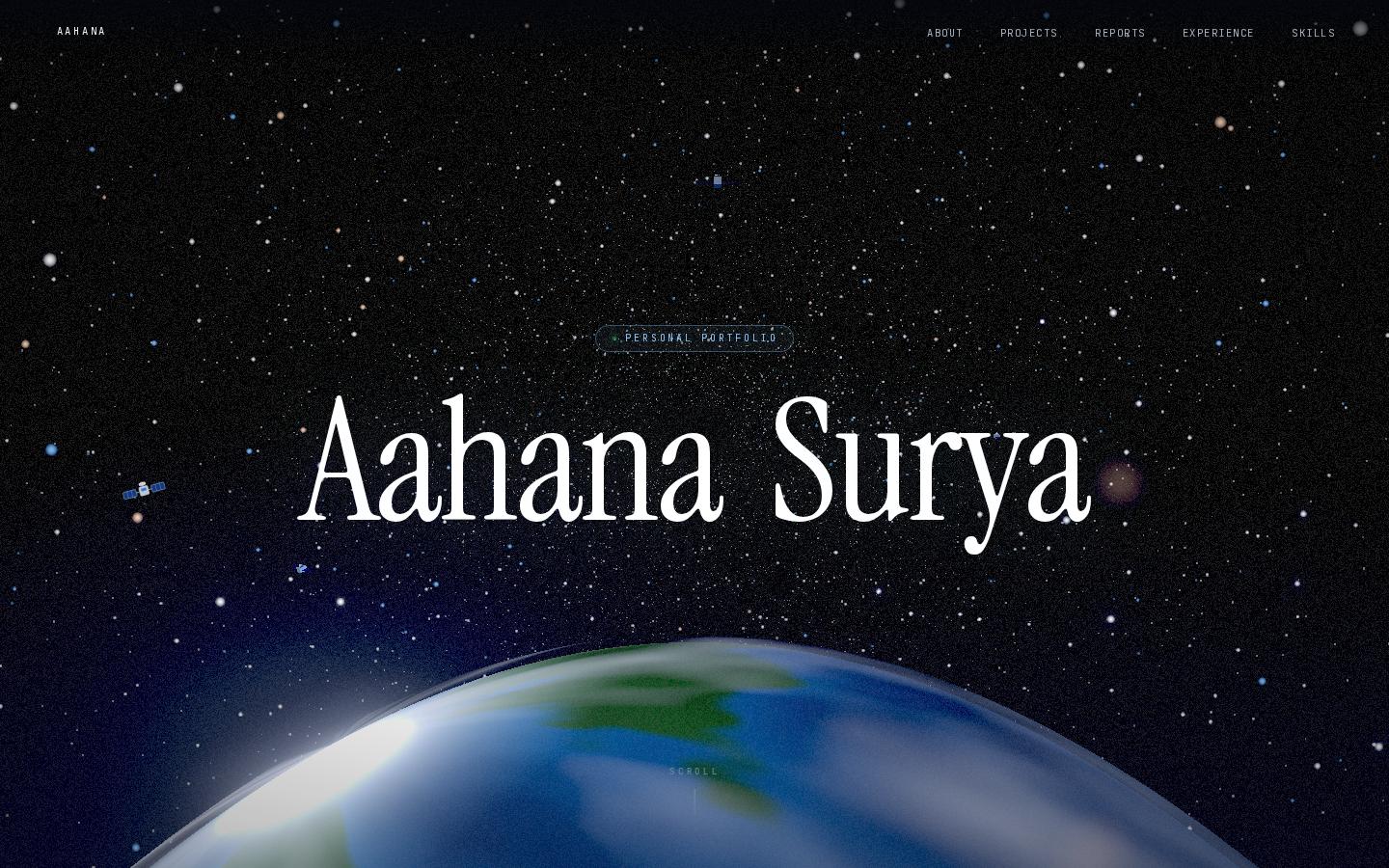 Screenshot of aahana-surya.github.io