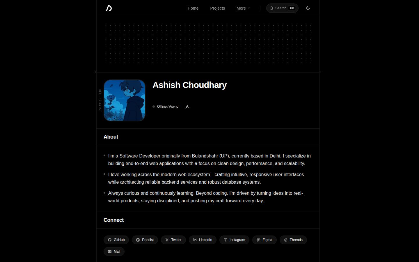 Screenshot of ashishchoudhary.dev