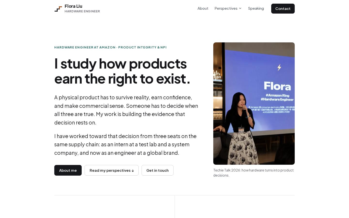 Screenshot of floraliu.dev