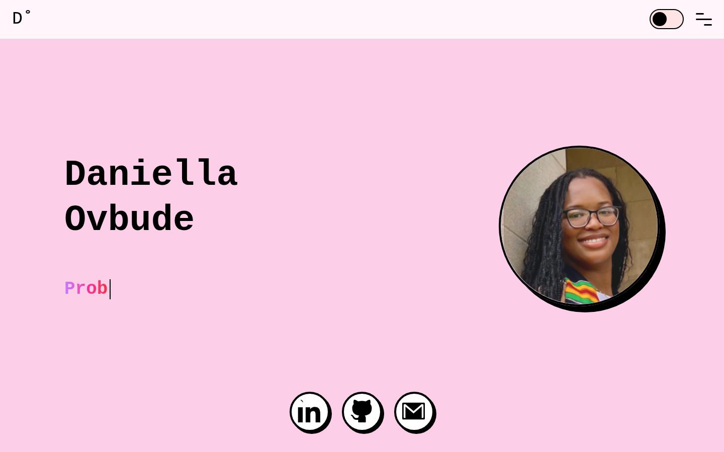 Screenshot of daniella3.github.io