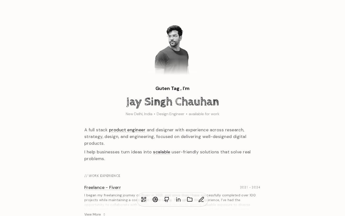 Screenshot of jaysinghchauhan.com