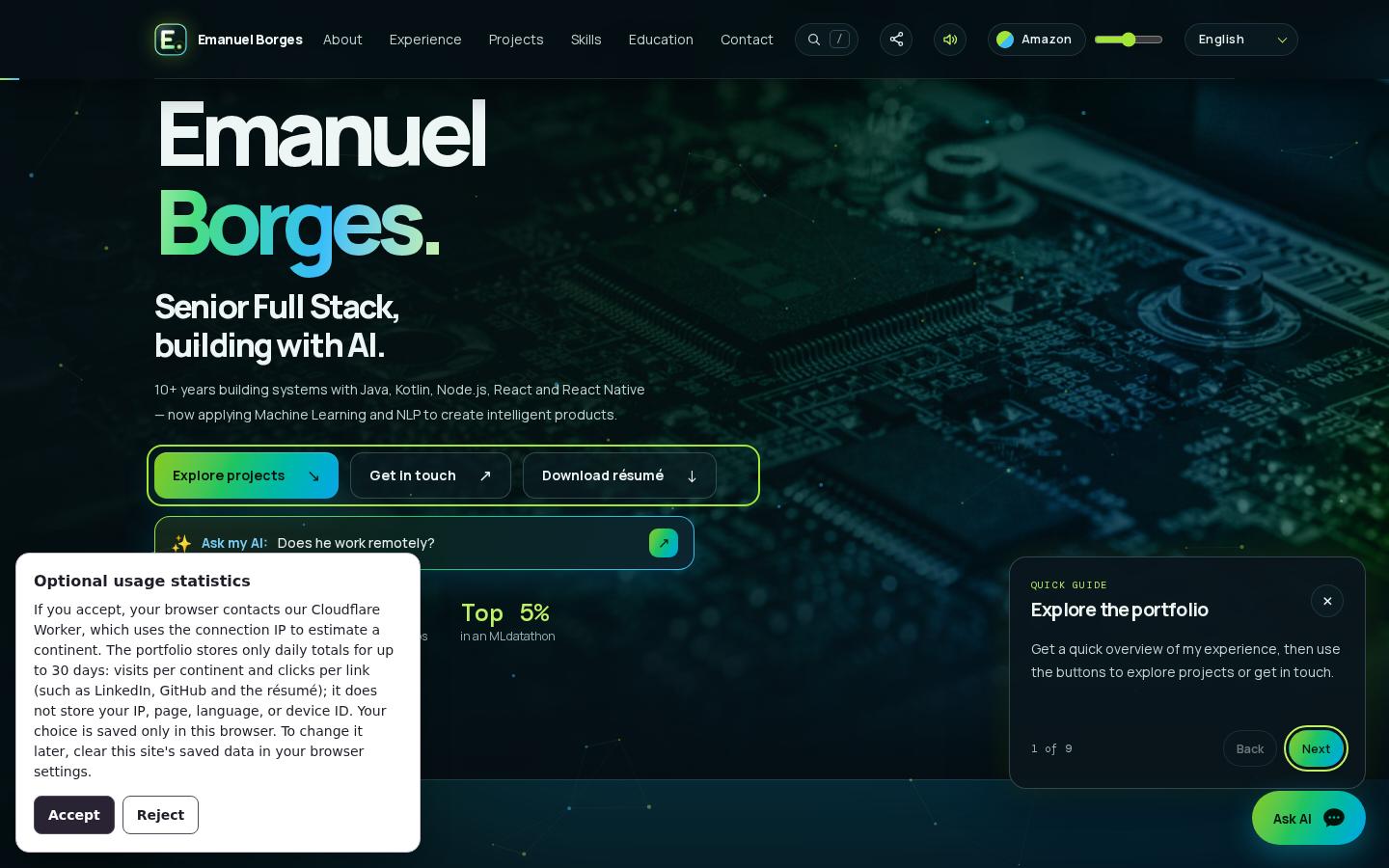Screenshot of emanueleborges.github.io